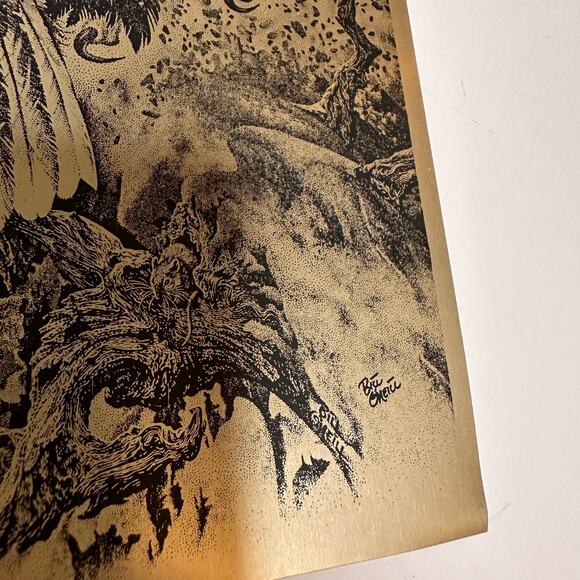 Bill O'Neil Metal Etched Lithograph Prints on Paper "Bulging Elk" "Bald Eagle" - Picture 3 of 7